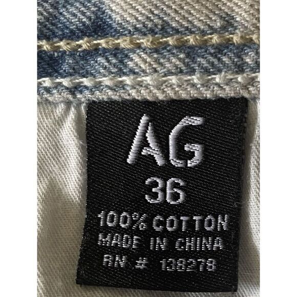 Attitude Gold AG Men’s Shorts Brooklyn Fit Blue Slim Distressed Size 36 - Picture 5 of 11